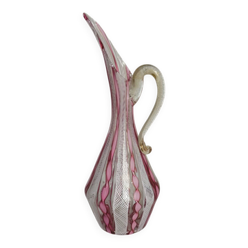 Murano Glass Ewer Vase 2 – Latticino Technique