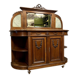 Sideboard in a row Louis XVI half-moon walnut around 1850