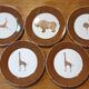Set 5 assiettes à dessert animaux sauvages d'Afrique