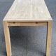 Grande table à manger scandinave extensible en chêne massif décapée 160-240