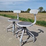 Set of 2 Nicolle whale tail workshop chairs