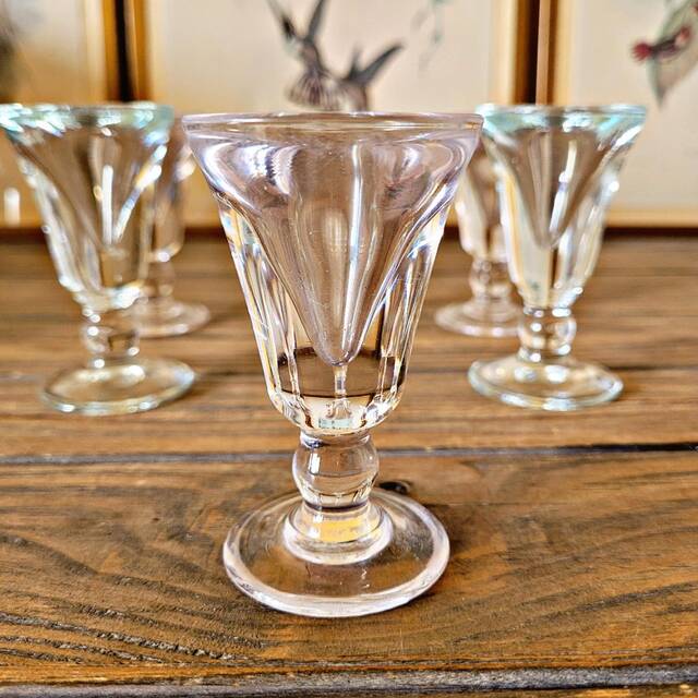 Petit verres bistrot vintage "voleurs" "trompeurs" (lot de 6)