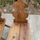 Pair of vintage Tyrolean chairs in solid wood