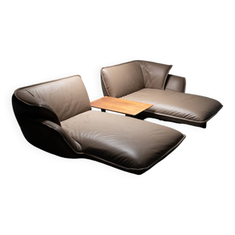 Système de canapé Beam avec table basse Walnut Beam Conçu par Patricia Urquiola pour Cassina