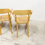 Set of 4 bistro chairs with armrests 1960