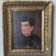 Oil on wood old portrait decoration antique countryside baroque molded