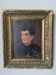 Oil on wood old portrait decoration antique countryside baroque molded