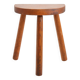 Antique brutalist wooden stool