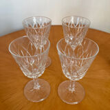 Ensemble de 4 verres en cristal Reims 1950