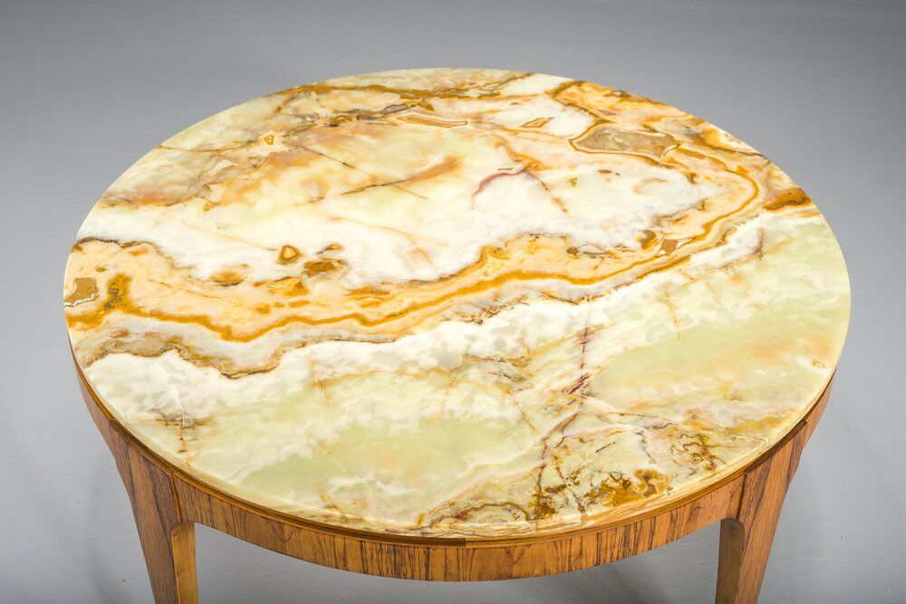 Mid-century coffee table in onyx from Ilse Mobel, 1960s