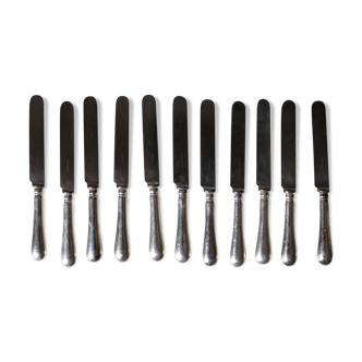 11 Christofle entremet knives in silver metal 1844 - 1935