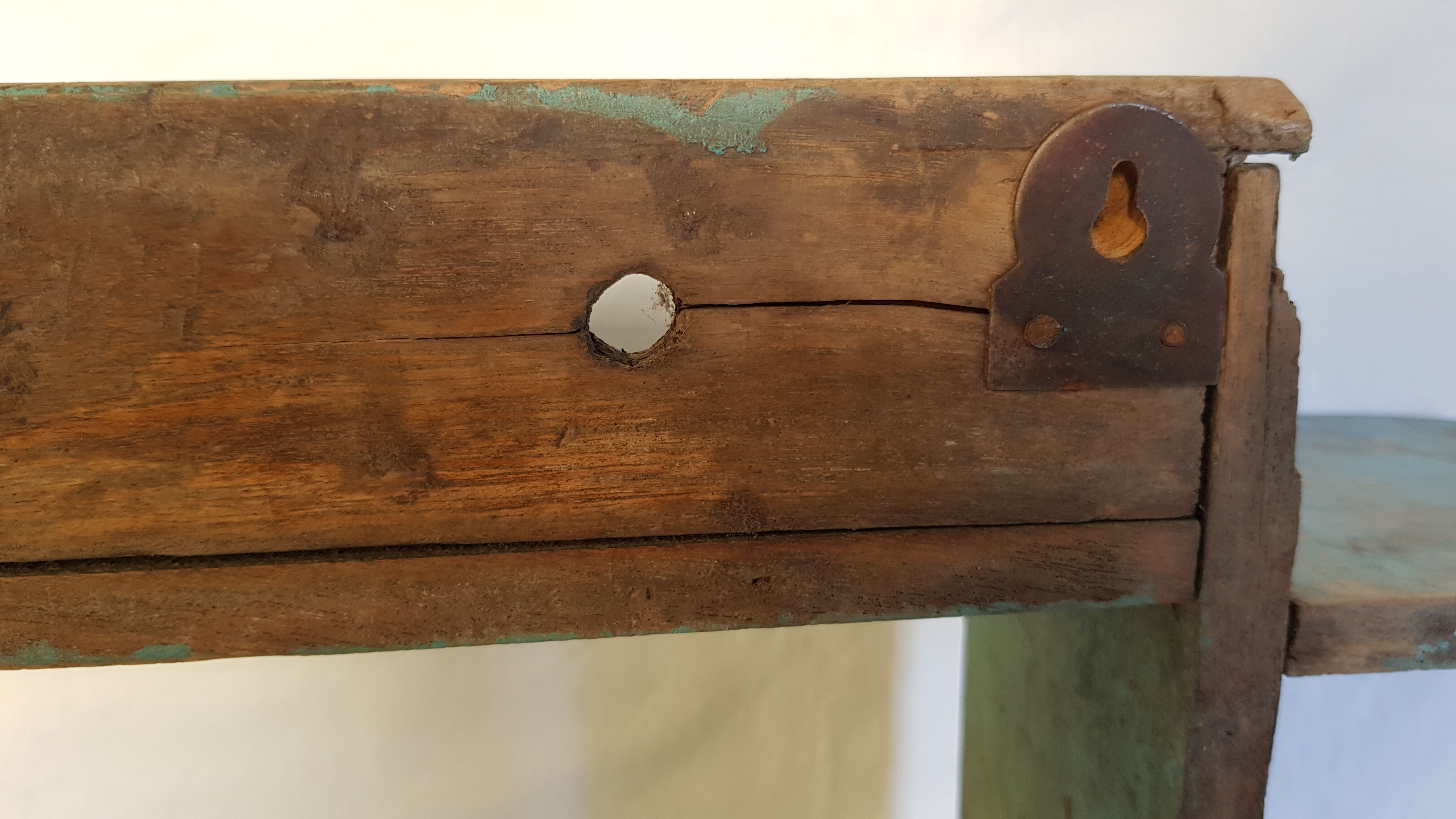 Old wall shelf - Burmese teak rack - 78 x 13 x 47 cm