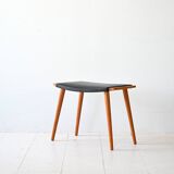 Vintage wooden and leather stool