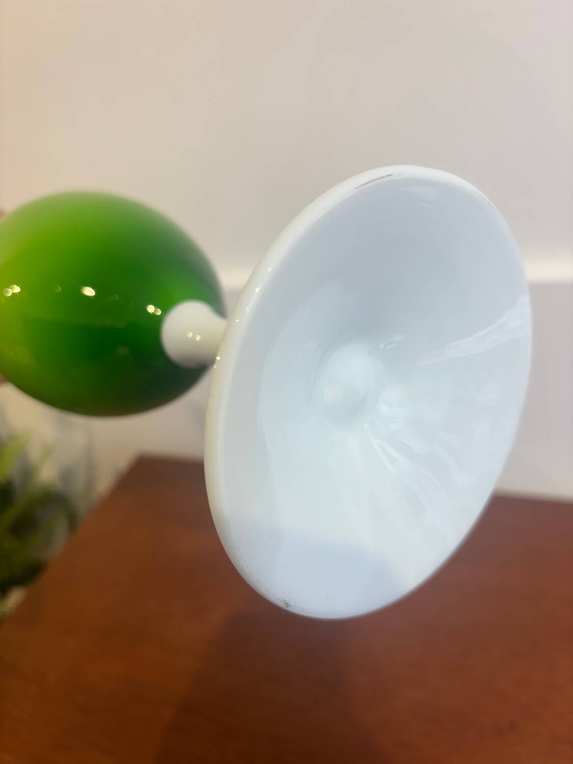 Vase en opaline d’Empoli vert