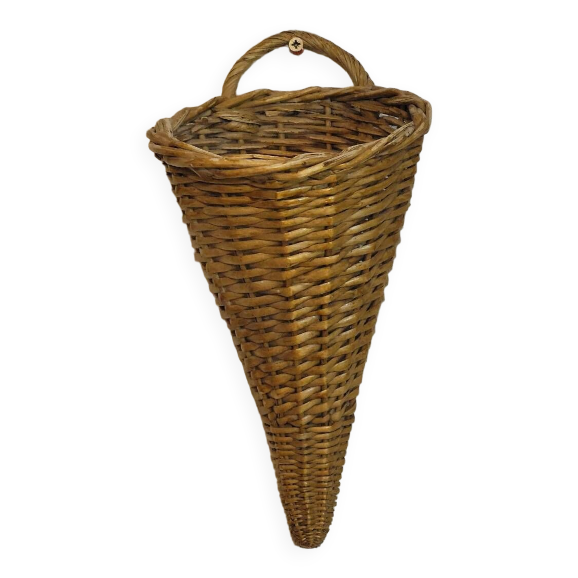 Cornucopia rattan basket