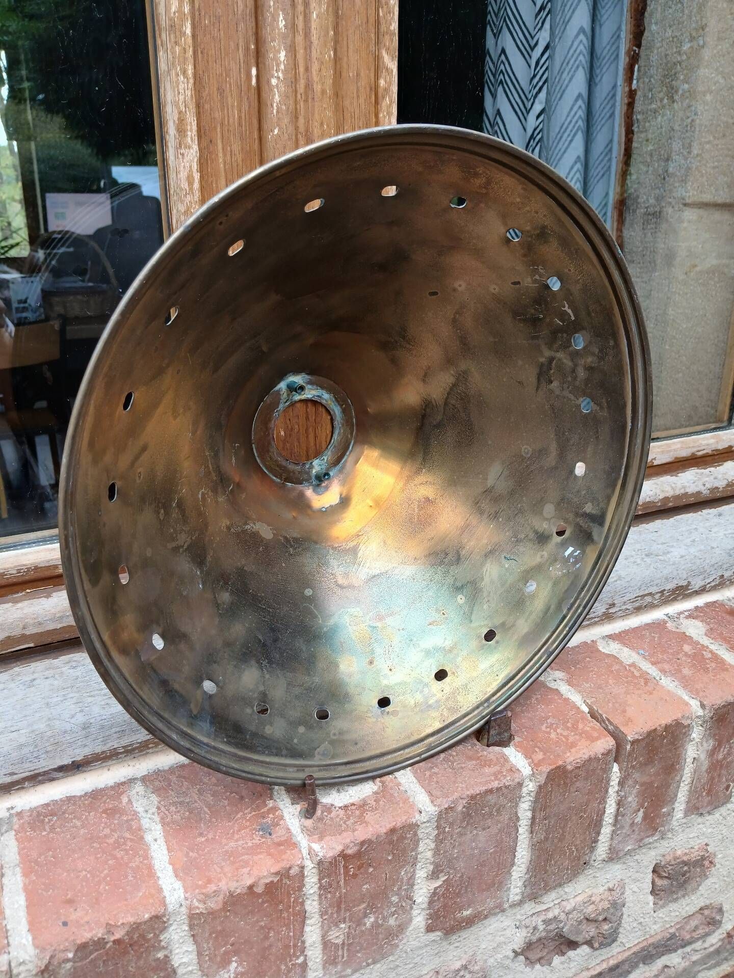 Antique brass lampshade