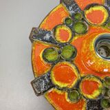 Cubic ceramic 31cm colorful "pop art" fat lava wall light element, germany, 1970