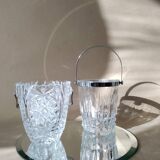 Vintage DArques Crystal Ice Bucket Diamond Tips