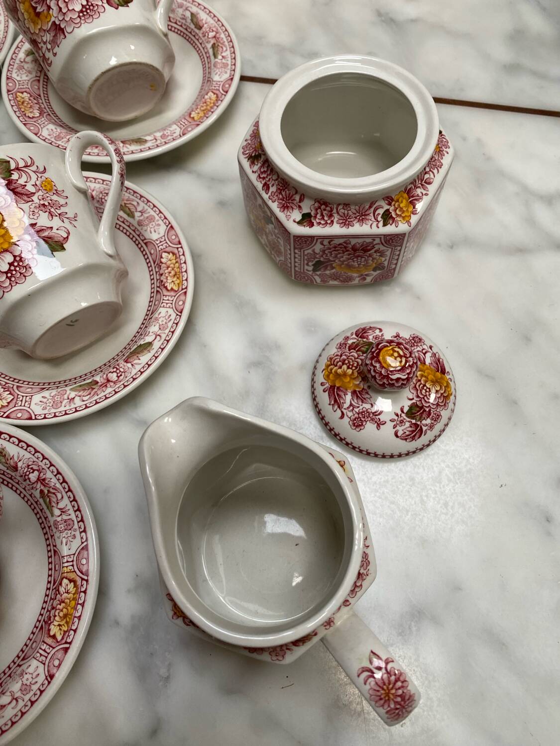 Canterbury English porcelain tea and coffee service