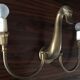 Pair d swans solid brass wall light