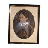 Old glass drawing frame