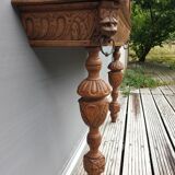 Neo-Gothic lion-headed applique console