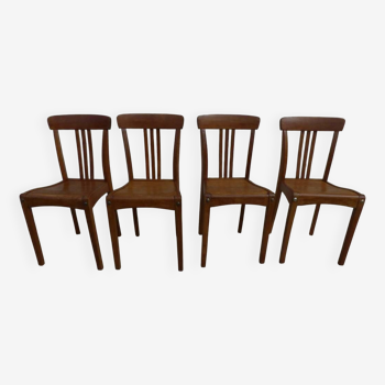 4 stella brand wooden bistro chairs