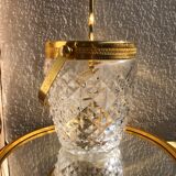 Glass and gilded metal ice bucket