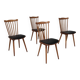 Lot de 4 chaises Baumann Menuet bois et pieds compas