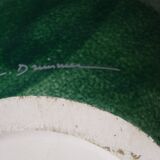 Ceramic lamp, vase and matching plate, Drimmer