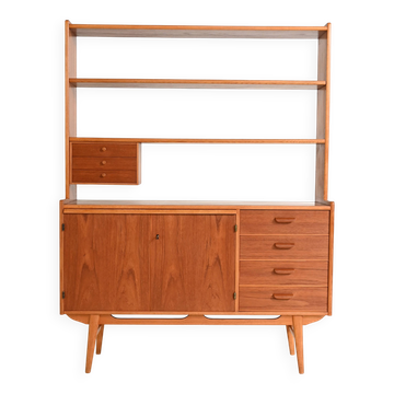 Scandinavian bookcase with cabinet, 1960s