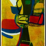 Original lithograph Estève Corne à licou 1968