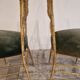 Set of 2 opera chairs in faux bamboo, France, 1940s