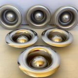 Six metal egg cups