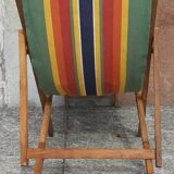 Vintage deckchair, lounge chair or chaise longue