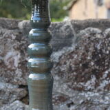 Ceramic lamp and rope shade