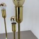 Large cubic brass 7 bulb flush mount ceiling light, italy 1970s