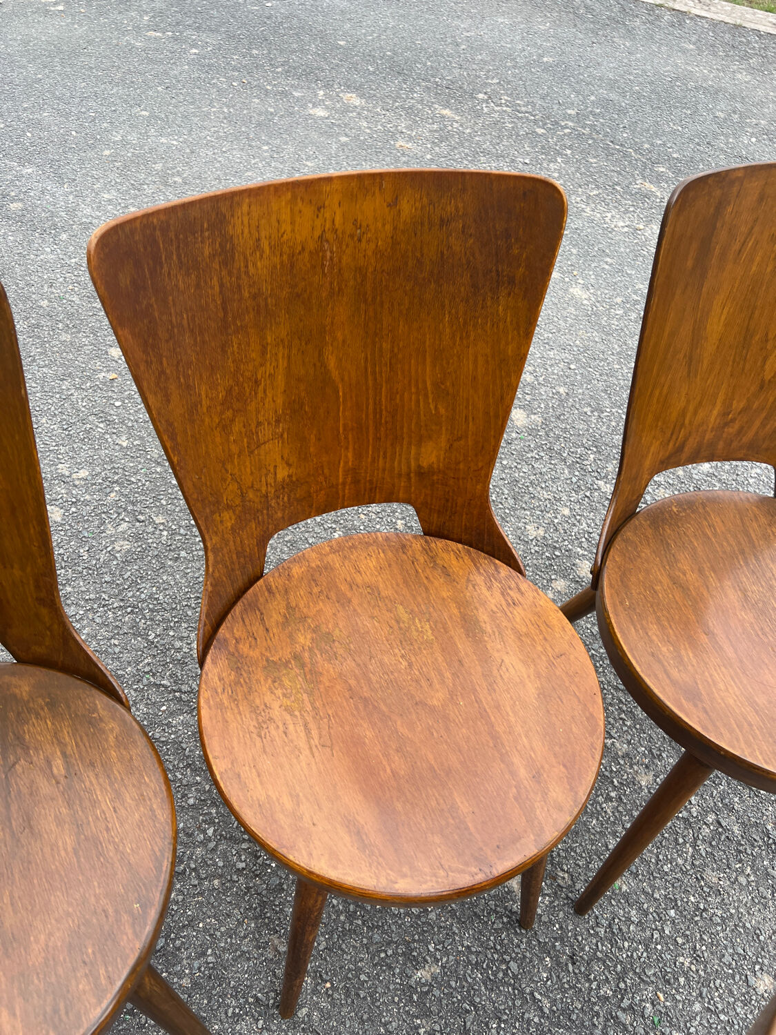 Suite of 6 Baumann chairs Dove model