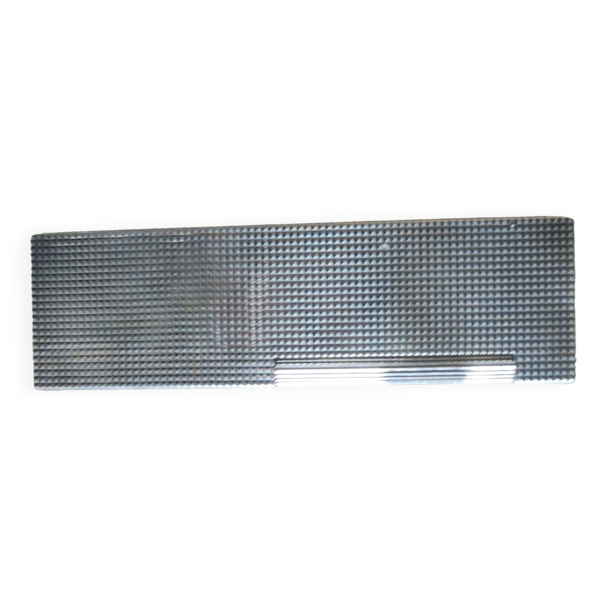 Dupont silver metal table lighter, numbered