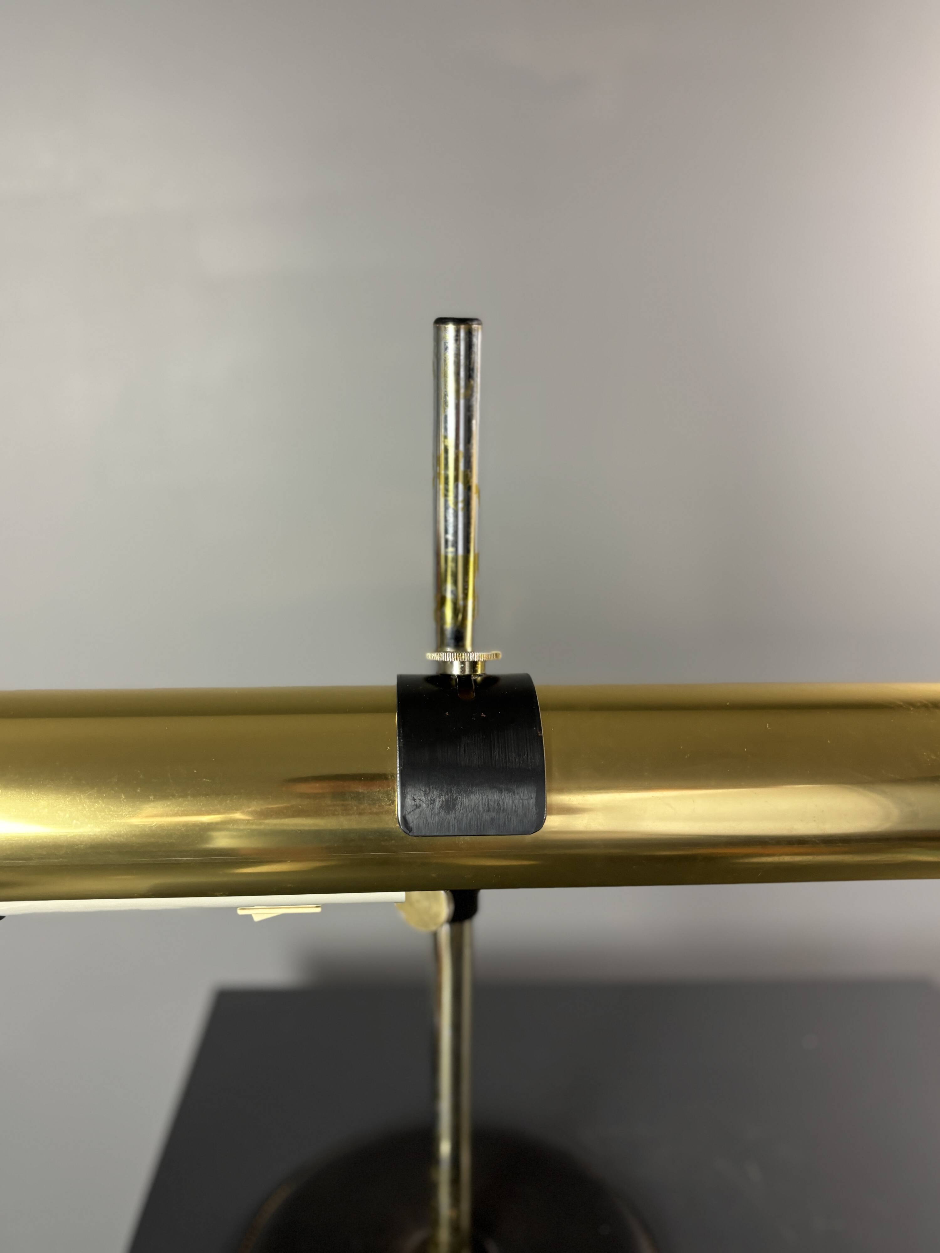 XL brass desk lamp by Göran Pehrson for Ateljé Lyktan, model Kanon, 1978