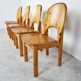 Rainer Daumiller pine wood dining chairs for Hirtshals Savvaerk  1980