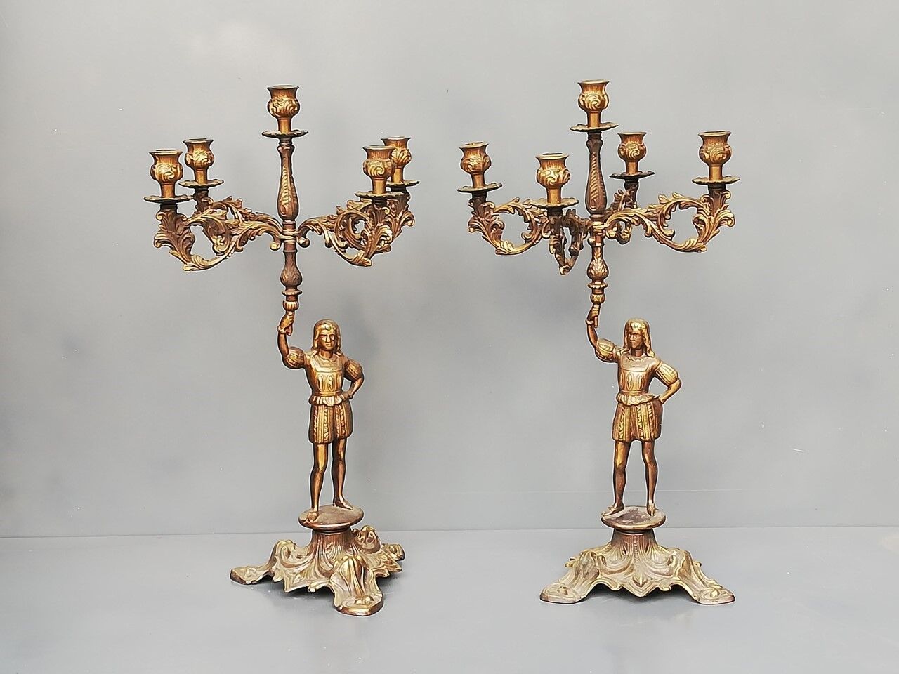 Pair of old candlesticks