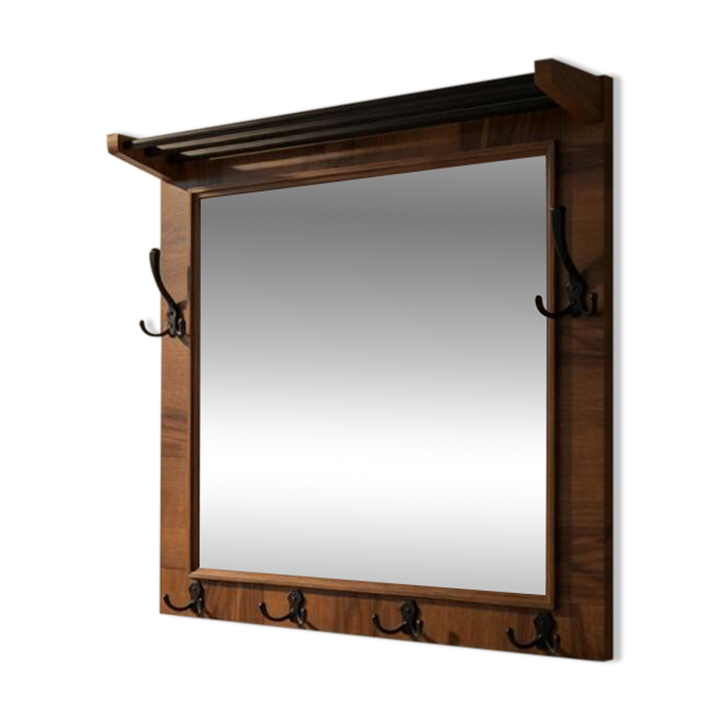 Art Deco style wardrobe with mirror, 1940s, Poland.