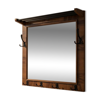 Miroir de style Art Déco avec miroir, années 1940, Pologne.
