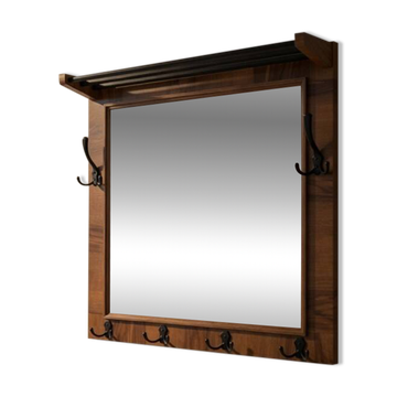 Art Deco style wardrobe with mirror, 1940s, Poland.