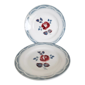 Assiettes plates en faïence de Sarreguemines , Magali de Digoin