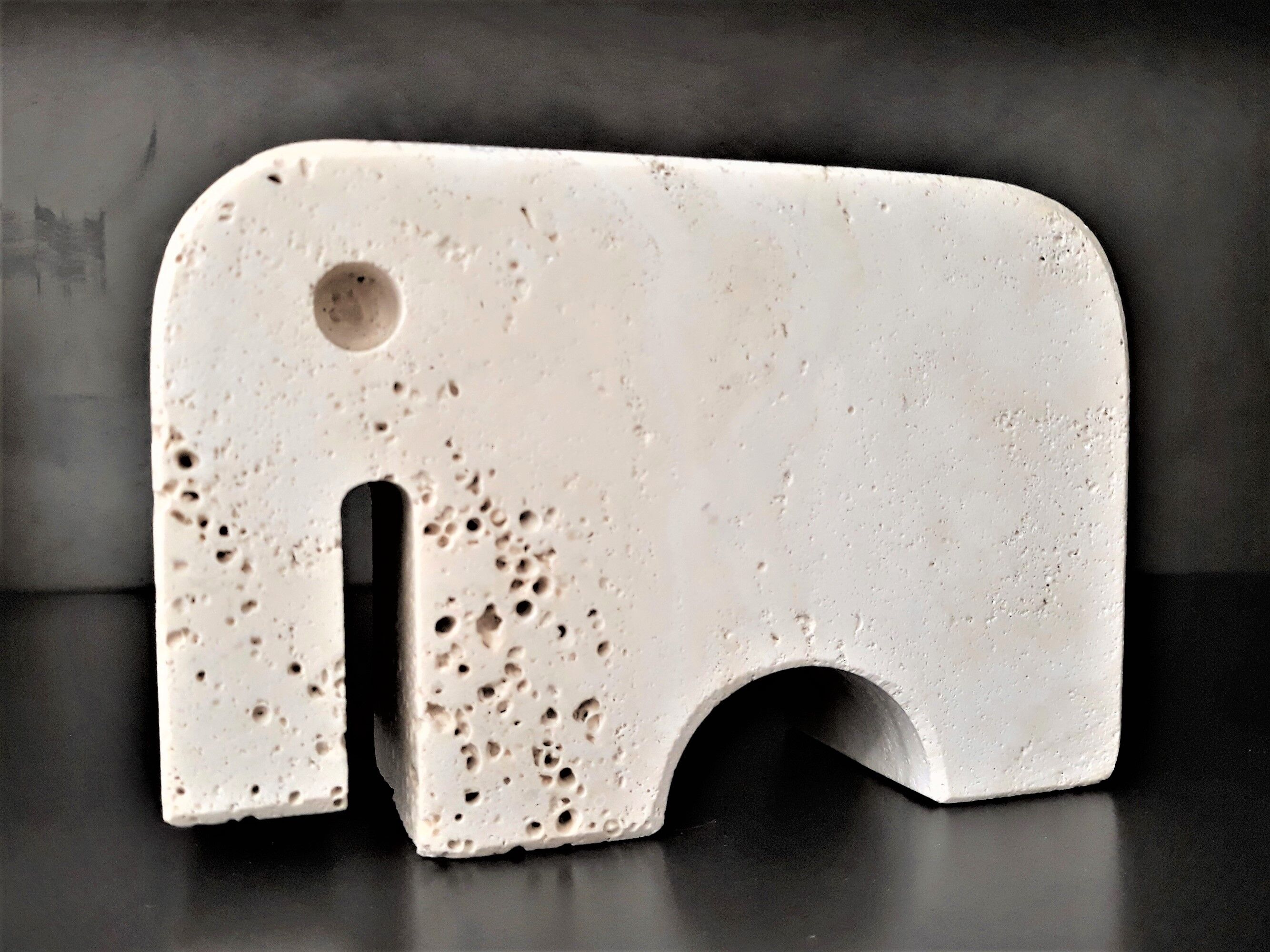 Pair of travertine bookends Fratelli Mannelli, 1970