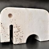 Pair of travertine bookends Fratelli Mannelli, 1970