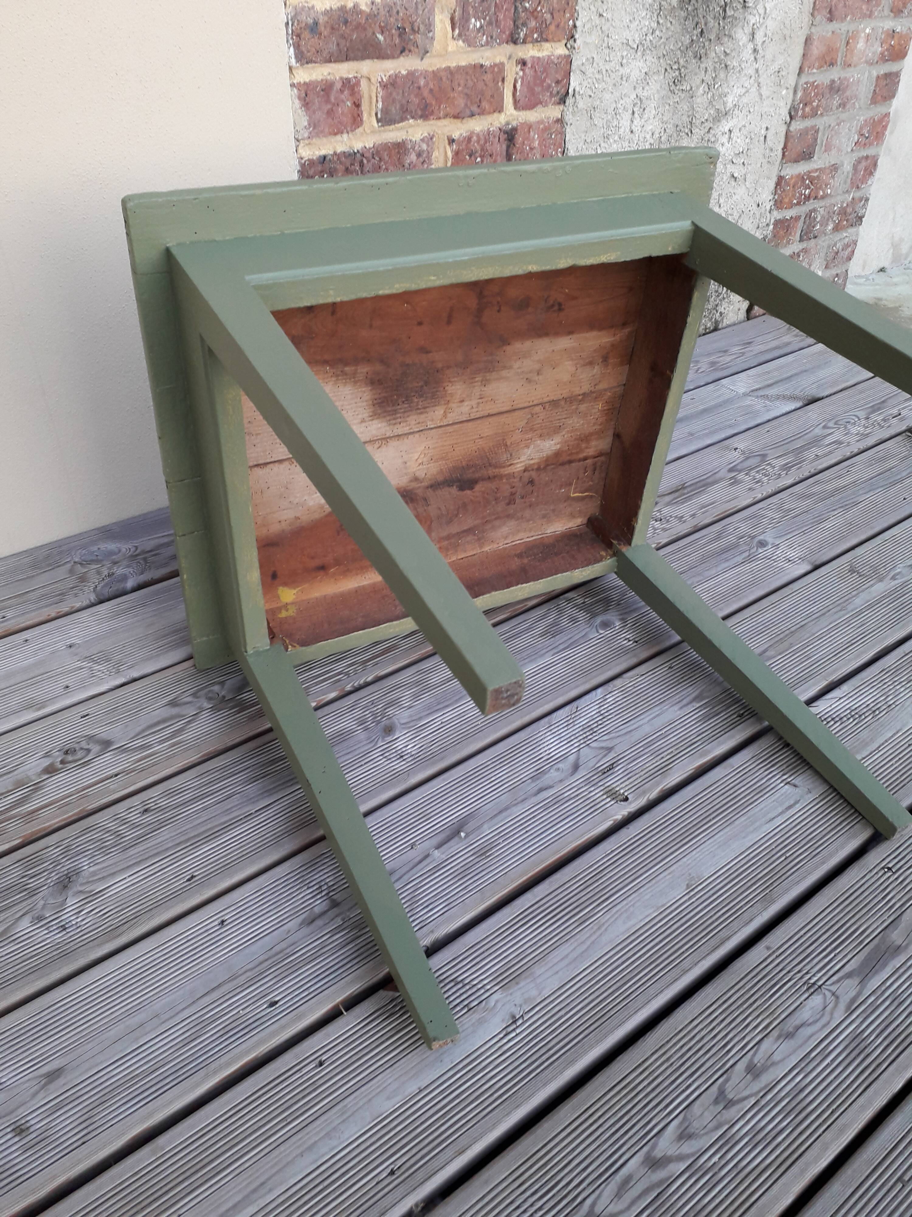 Olive green table