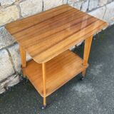 Serving trolley, TV table, varnished wood, 1950s